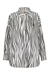 Valentino Casual Elegant Jacket With Black And White Stripes In Multi