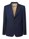 Valentino Printed Casual Jacket In Blue