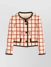 Valentino Casual Jacket With Contrast Trim And Pockets In Multi