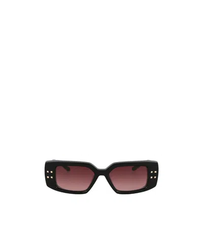 Valentino Cat's Eye Frame Sunglasses In Black
