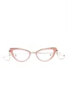 Valentino Cat-eye Glasses In Gold
