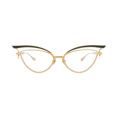 Pre-owned Valentino Garavani Valentino Cat Eye Metal Optical Frames 'gold/transparent' | Women's Size Onesize