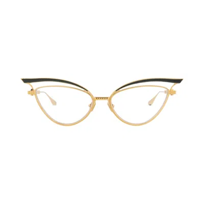 Pre-owned Valentino Garavani Valentino Cat Eye Metal Optical Frames 'gold/transparent' | Women's Size Onesize