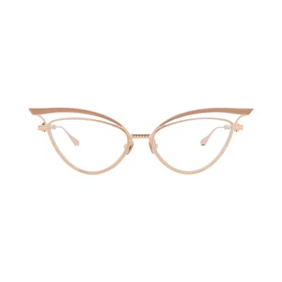 Pre-owned Valentino Garavani Valentino Cat Eye Metal Optical Frames 'rose Gold/transparent' | Women's Size Onesize