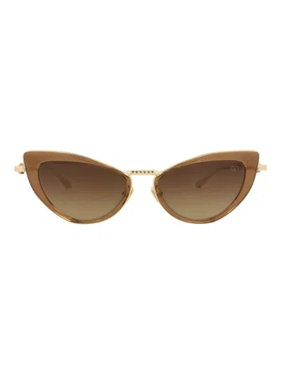 Valentino Cat Eye Women's Sunglasses - Stylish And Chic In 20019 - Brown Gold Brown