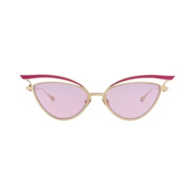 Pre-owned Valentino Cat Eye-frame Metal Sunglasses 'gold/pink' | Women's Size Onesize