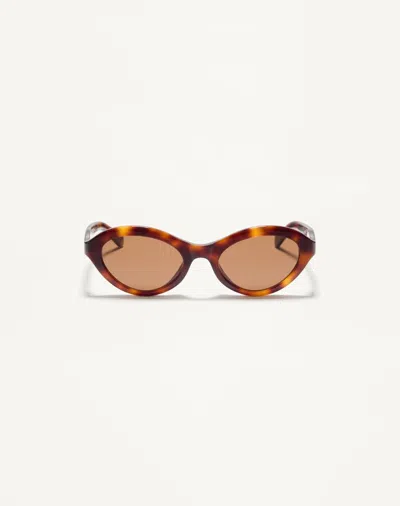 Valentino Garavani Valentino Cat-eye Acetate Eyewear Woman Havana/brown 52