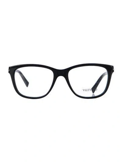 Pre-owned Valentino Garavani Cat-eye Eyeglasses In Black