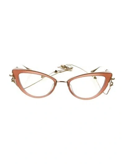 Pre-owned Valentino Garavani Cat-eye Eyeglasses In Pink