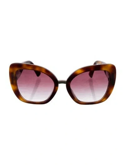 Pre-owned Valentino Cat-eye Gradient Sunglasses In Brown