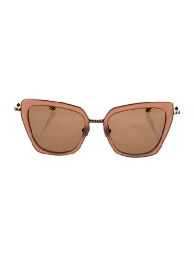 Pre-owned Valentino Cat-eye Mirrored Sunglasses W/ Tags In Pink