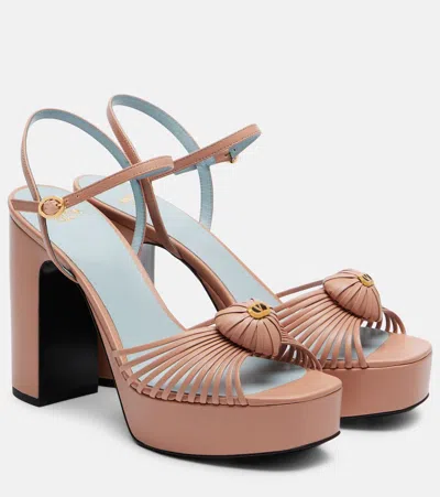 Valentino Garavani Sandal Royal Platform Sandal In Kidskin 115mm Woman Pink 41