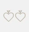 Valentino Embellished Coeur Royal Earrings In Metallic