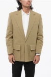 Valentino Center Vent Notch Lapel 2-button Blazer In Brown