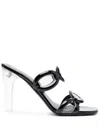 Valentino 105 Rubber Chain Sandals In ブラック