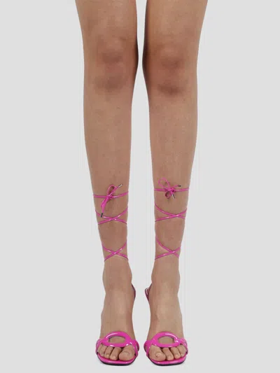 Valentino Garavani Chain 1967 100mm Sandals In Pink