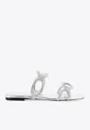 Valentino Chain 1967 Crystal Embellished Sandals In Silver