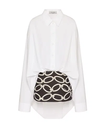 Valentino Chain 1967 Shirt Dress In White
