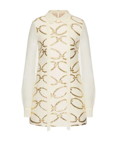 Valentino Chain 1967 Short Dress In White