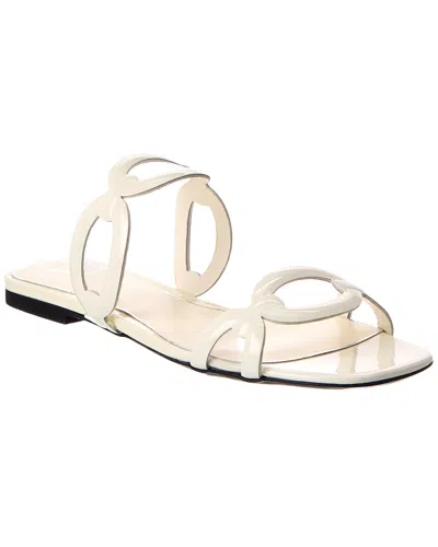 Valentino Garavani Valentino Chain 1967 Vinyl & Patent Sandal In Neutral