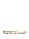 Valentino Chain-link Leather Belt In Gold