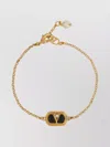 Valentino Chain Link Pearl Bracelet In Gold