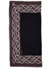 Valentino Chain Link-print Shawl In Braun