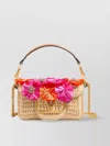 Valentino Raffia Vlogo Signature Handbag