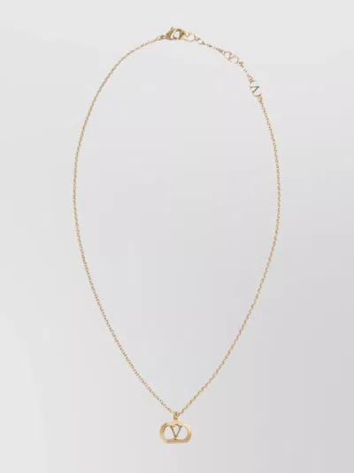 Valentino Garavani Chain Necklace With Pendant Detail In Gold