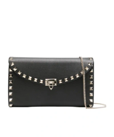 Valentino Garavani Chain Shoulder Bag In Black