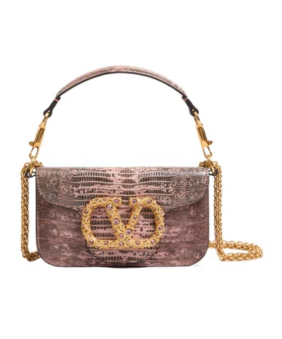 Valentino Garavani Chain Shoulder Bag In Brown