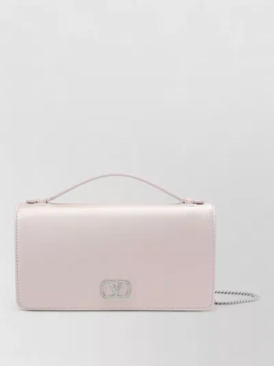 Valentino Garavani Chain Strap Crossbody Bag Top Handle In Pink