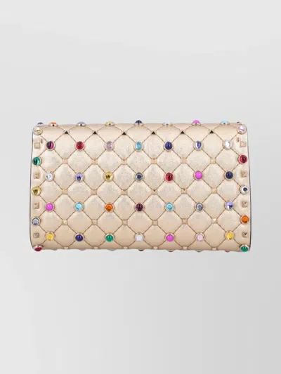 VALENTINO GARAVANI CHAIN STRAP DIAMOND QUILTED SHOULDER BAG