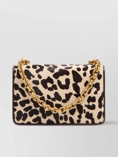 Valentino Garavani Chain Strap Leopard Print Shoulder Bag