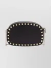 Valentino Chain Strap Textured Leather Shoulder Bag In Black
