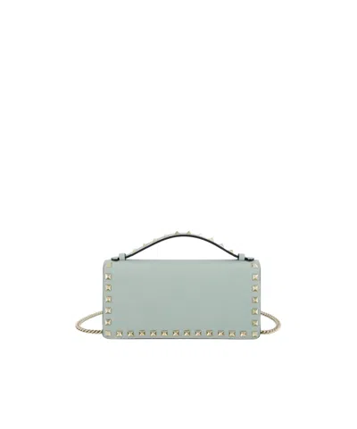Valentino Garavani Chain Wallet In Green