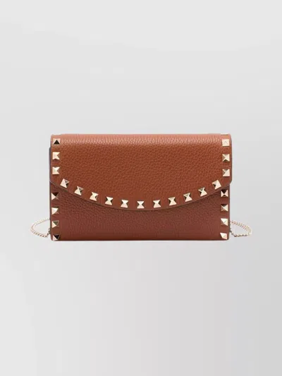 VALENTINO GARAVANI CHAIN WALLET WITH STUDDED LEATHER DESIGN