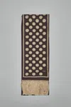 Valentino Chamber Silk Bandeau Scarf With Fringe In Brown