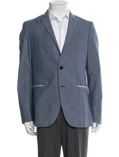 Pre-owned Valentino Chambray Blazer In Blue