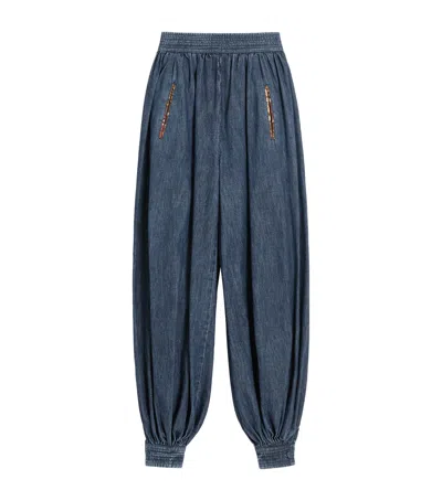 VALENTINO CHAMBRAY DENIM TROUSERS