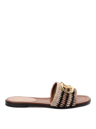 Valentino Garavani V Logo Sandal In Multicolor