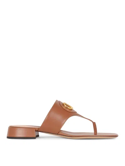 VALENTINO GARAVANI CHANCLAS - MARRÓN