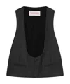Valentino Charcoal Grey Vest In Wool Men In Grey