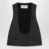 Valentino Charcoal Grey Vest In Wool Men