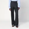 Valentino Charcoal Grey Wool Trousers In Grey