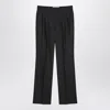 Valentino Black Wool Jeans & Pant In Gray
