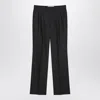 Valentino Black Wool Jeans & Pant In Gray