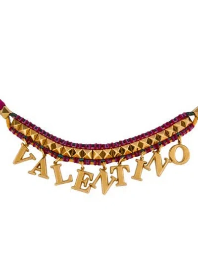 Pre-owned Valentino Garavani Charm Choker Necklace, 31" In Multi