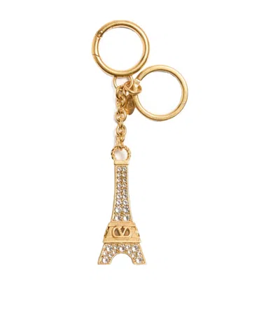 Valentino Garavani Charm Keychain In Nude