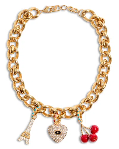 Valentino Garavani Charm Necklace, 16.5 In Gold